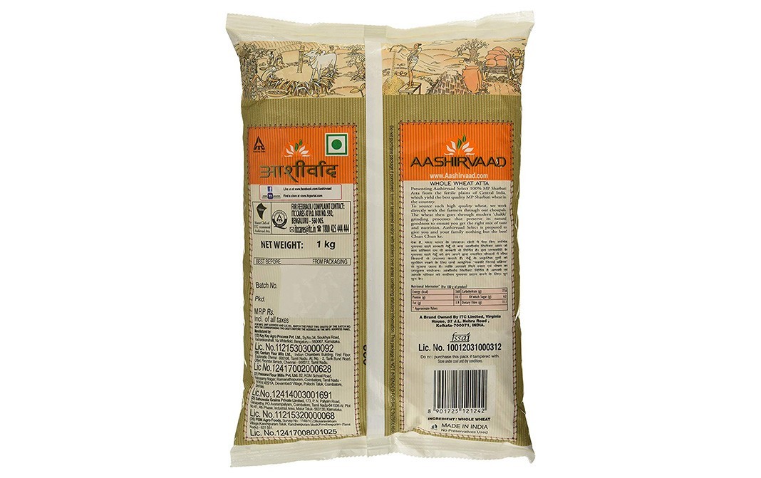 Aashirvaad Select Superior Sharbati Atta   Pack  1 kilogram